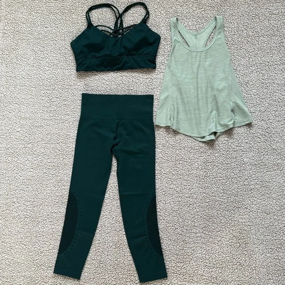 ✝️ JoyLab | Green Activewear Set - Picture 1 of 4